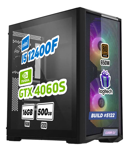 Cpu Gamer Core I5 12400f | Rtx 3060 12gb | 500gb