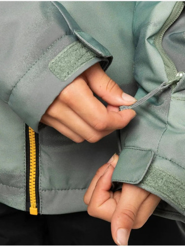 Campera Niño Snow Quiksilver Side Hit Niño Verde Amarillo 8