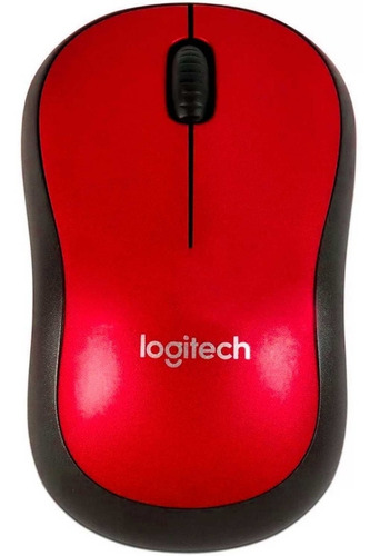 Mouse Inalambrico Logitech M185 Optico Usb Rojo 910-003635