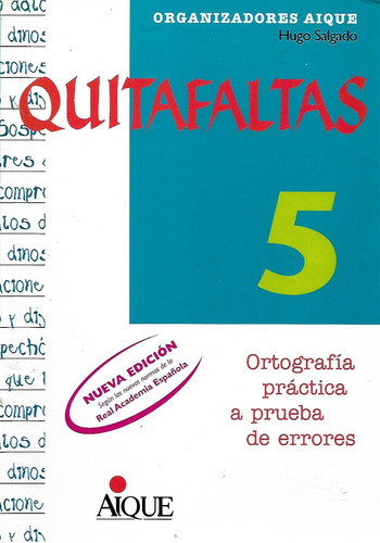 Quitafaltas5 Ortografia Practica A Prueba De Errores- Salgad