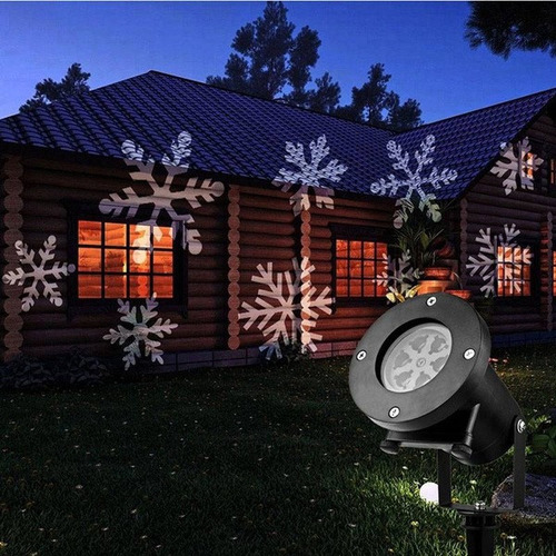 Led Copo De Nieve Paisaje Laser Proyector Lámpara De Pared