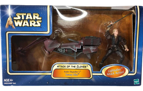 Anakin Skywalker's Swoop Bike Escala 3.75 Hasbro 2002 (Usado)