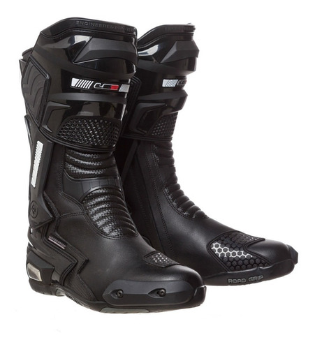 Botas Ls2 Racing Br01 Black Waterproof Road Grip Moto Delta