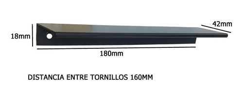 Tirador Manija Vento 160 Aluminio Cajon Mueble X 4 Unidades