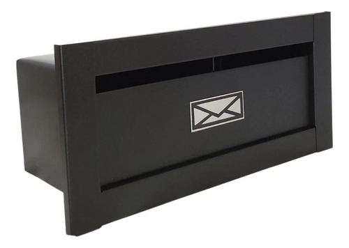 Caixa De Frente Inox Moderna 17 Cm X 36 Cm - Preto