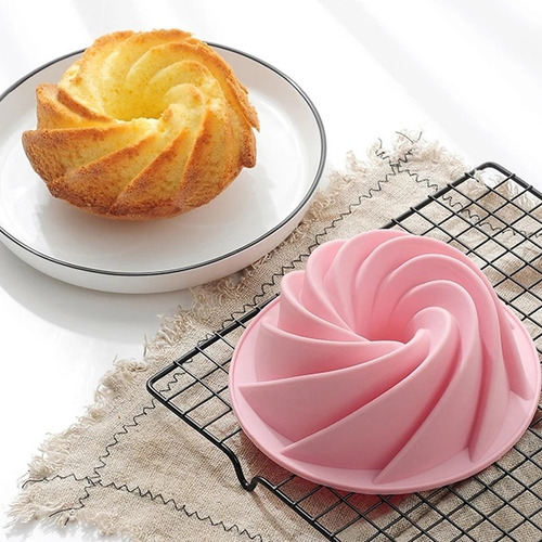 Molde Silicona Espiral Rehilete Roscas Gelatinas Repostería Color Sorpresa