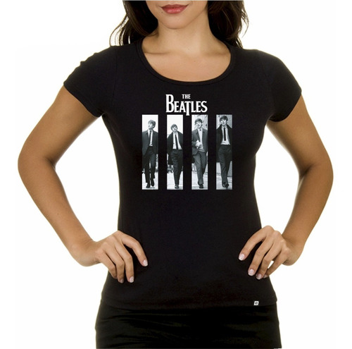 Remeras Mujer The Beatles Premium 15 Rock Digital Stamp Dtg