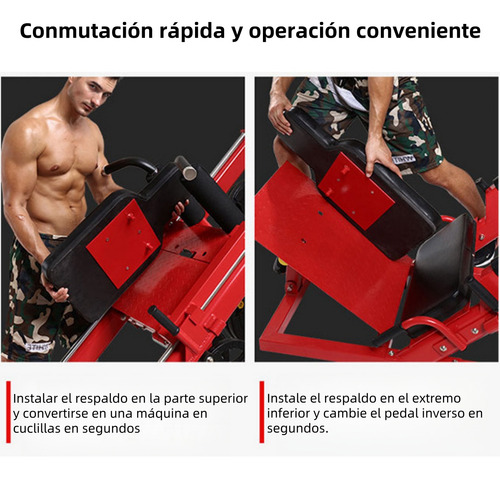 Equipo Duo Multifuncional Leg Press Y Hack Profesional Gym