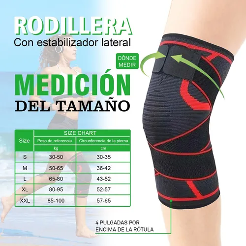 De 1 Par Rodilleras Elásticas Deportivas Compresion Para Gym