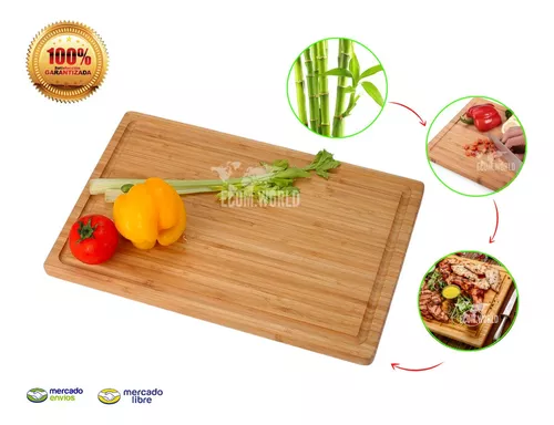 Juego De 3 Tablas De Bambú Para Picar Carne Cocina Asado