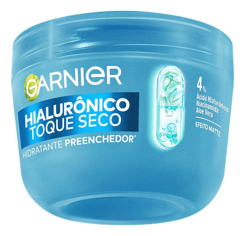 Garnier, Gel Creme Hidratante Facial Preenchedor Toque Seco, com Ácido Hialurônico, Niacinamida e Aloe Vera, Controla a Oleosidade e Uniformiza a Pele, 85g