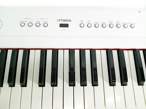Imagen 7 de 10 de Piano Digital Artesia Am1 88 Teclas Con Pie Funda Y Fuente