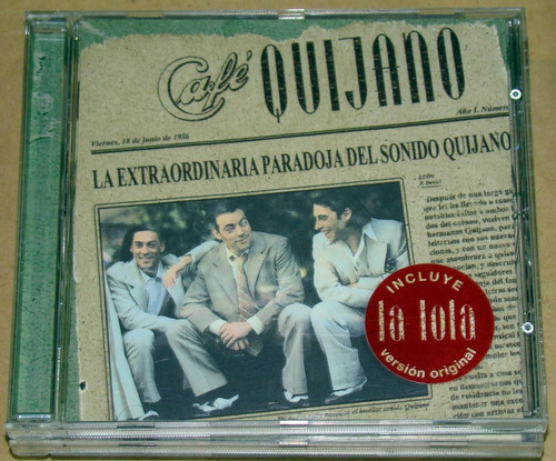 Cafe Quijano La Extraordinaria Paradoja La Lola Cd Arg Kkt 