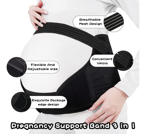 Cinturón De Soporte De Maternidad Transpirable Ajustable Par