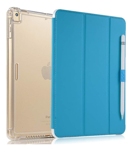 Funda Para iPad 10.2 Valkit Rígido Soporte Lápiz Azulclaro