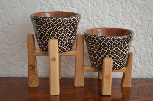 Kit Macetero Mini Doble Con Planta