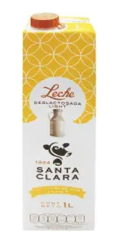 Leche Santa Clara Deslactosada Light 12 Pzas De 1 L Msi