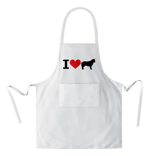 Mandil I Love My Border Collie (d0983 Boleto.store)