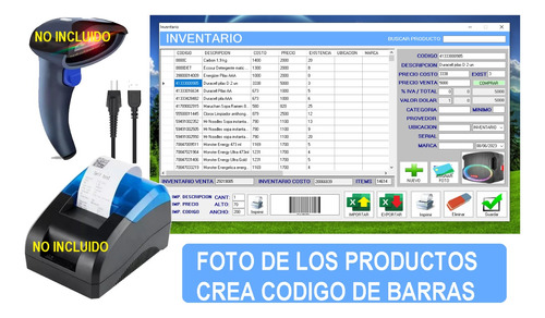 Sistema Programa Software Inventario Crea Codigo De Barras