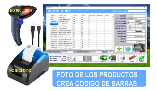 comprar Sistema Programa Software Inventario Crea Codigo De Barras