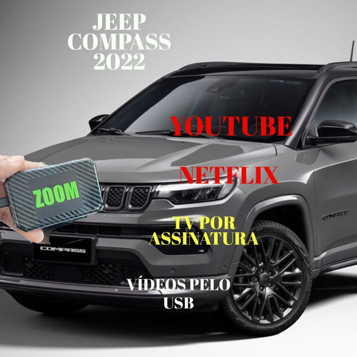 Imagem 1 de 2 de Zoom Streaming Box Smartplay Para Jeep Compass 2022