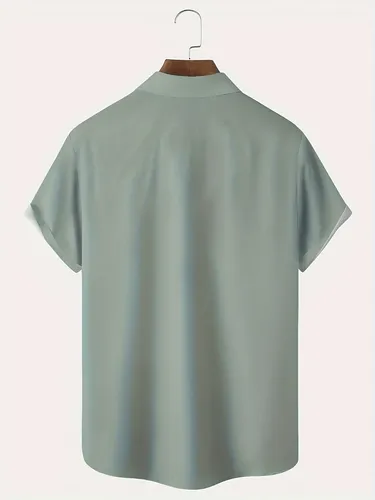 Camisa Manga Corta Para Hombre Con Estampado Bambú | MercadoLibre