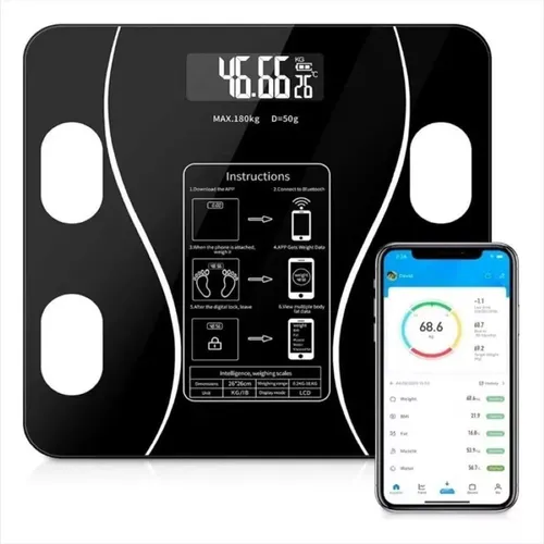 Báscula Digital Inteligente Con Bluetooth Obsequio Bandas X5