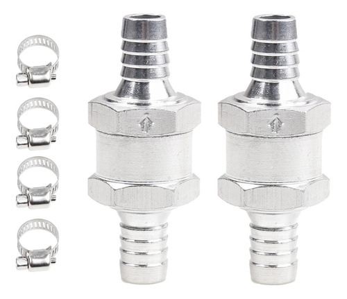 2 Válvulas Antirretorno De Aluminio Para 10 Mm De Diámetro