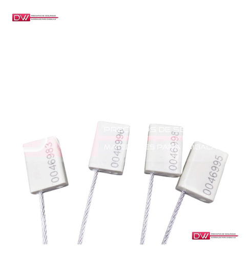 Imagen 3 de 10 de Precinto Metalico Con Cable Acero Nifty Lock X100u Dw!
