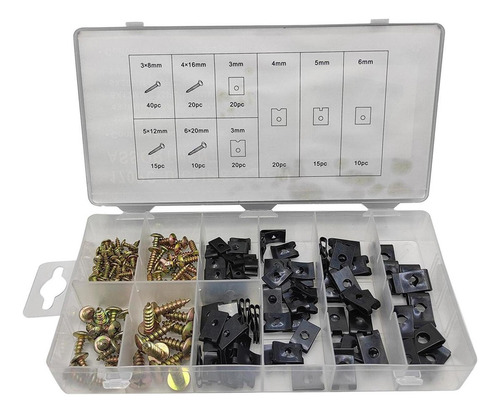 Q Juego De 170 Piezas De Reparación De Clips De Metal En U
