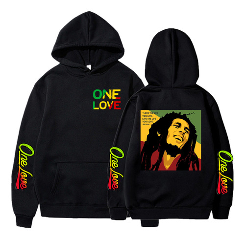 Sudadera Con Capucha One Love De Bob Marley, Rapero De Regga