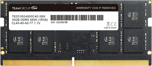 Memoria Ram Teamgroup Elite Ddr5 16gb X 1 Mod 4800m Portatil