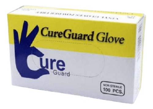 Guante Cure Guard Vinilo Blanco Small