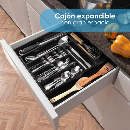Organizador Cubiertos Expandible Cocina Cajón Cubiertos