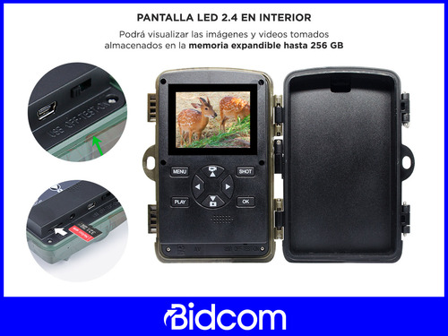 Camara Deportiva Gadnic Caza 4k Visión Nocturna 30 Metros