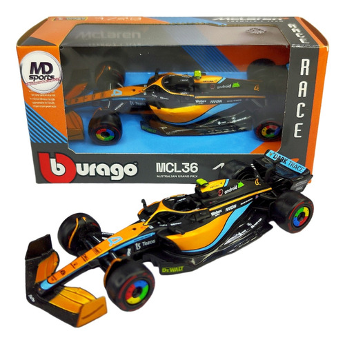 Auto Formula 1 Mclaren Mcl36 2022 Norris Ricciar Escala 1:43