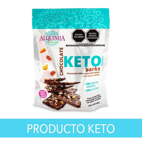 Chocolate Sin Azucar Keto Barks Sin Gluten Con Nuez Y Toffe