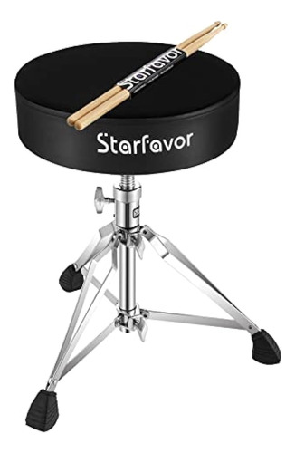 Starfavor Drum Throne, Taburete Giratorio Acolchado Para Bat