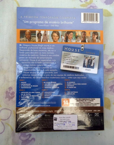 Dvd Box House Primeira Temporada Completa - Lacrado