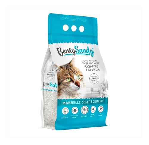 Arena Gatos Absorbente Bentonita Marsella Bentysandy 20 L