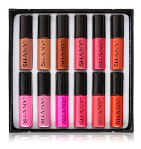 Set De 12 Mini Lipgloss - Mate, Perlado Y Brillante