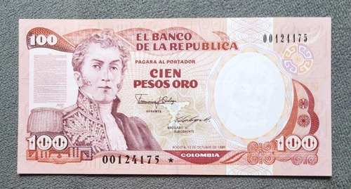 Billete De 100 Peso Año 1986 Reposición  Estado 9.5