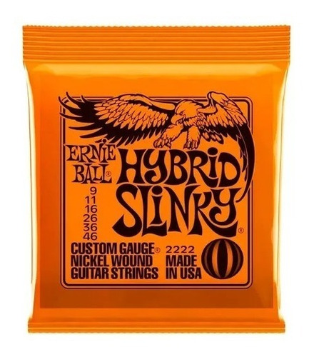 Cuerdas Ernie Ball Hybrid Slinky 2222 Cal. 9-46 Super Oferta