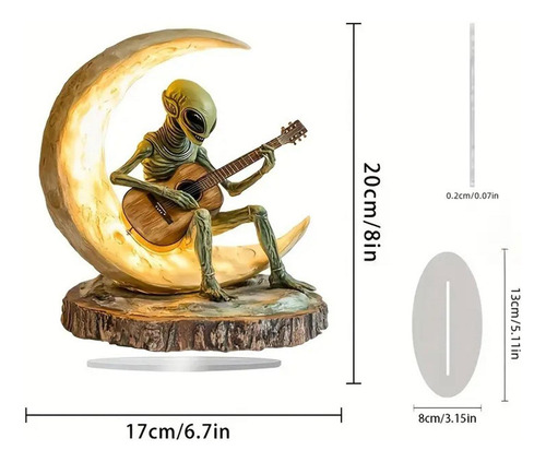 Adorno Acrílico Alienígena, Decoración De Guitarra Para
