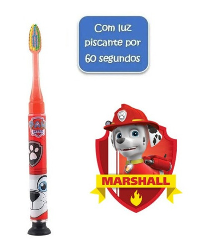 Escova Dental Patrulha Canina Com Luz Pisca Por 60 Segundos