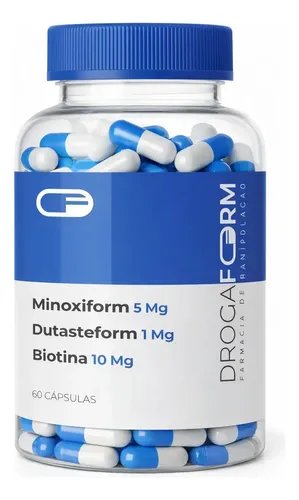 Vitamina Minoxiform 5 Mg Dutasteform 1 Mg Biotina 10mg-60cps Sem Sabor