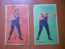 Comprar Lote 2 Figuritas Postales Titanes En El Ring Ararat