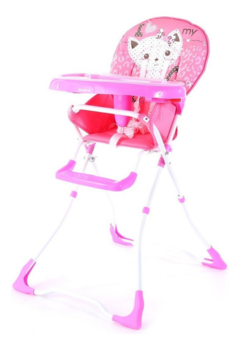 Silla De Comer Roxy Rainbow® Regulable Color Rosa - Gatito