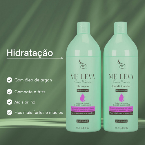 Kit Zap Me Leva Com Você Shampoo + Condicionador + Brinde