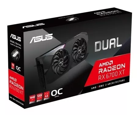 Placa De Video Asus Dual Radeon Rx 6700 Xt O12g Acuario